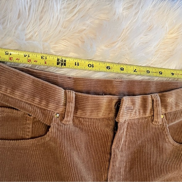 Vintage  Polo Ralph Lauren Corduroy Pants Size 14 Tan Wide Leg Tan - Picture 9 of 10